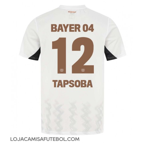 Camisa de Futebol Bayer Leverkusen Edmond Tapsoba #12 Equipamento Secundário 2024-25 Manga Curta